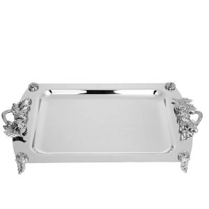 سینی گل رزمستطیل بزرگ صدفیKSTکد B0011117