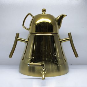 کتری و قوری کی اس تی مدل 604 طلاییC0005