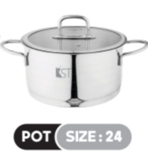 قابلمه استیل KSTسایز 24کد B0011 7024