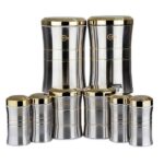 سرویس 8 پارچه کمر باریک هرمس استیل درب طلا C0004