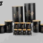 سرویس 16 پارچه فانتزی هرمس مشکی درب چوب C0004