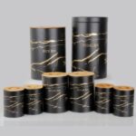 سرویس 8 پارچه فانتزی هرمس مشکی درب چوب C0004