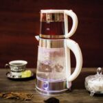 چای‌ساز روهمی ویداس مدل VIR-2079 مشکی با کتری 1.7 لیتری شیشه‌ای + قوری 1 لیتری و صفحه گرم‌نگه‌دارنده | اگنس استور   C0005